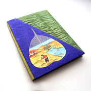 A Village Life Hand Painted Bodhileaf Lokta Paper Blank Journal - nepacrafts