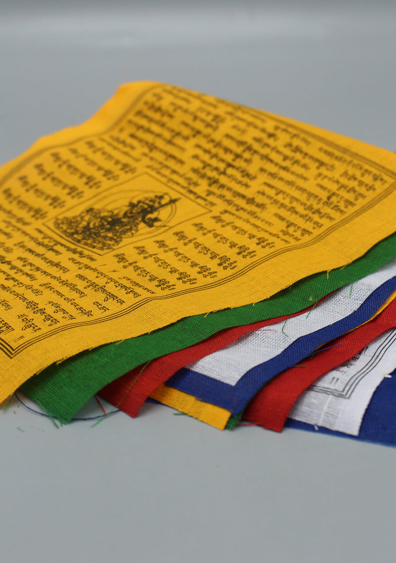 5 Rolls of Large Tibetan Deities Printed Cotton Prayer Flags