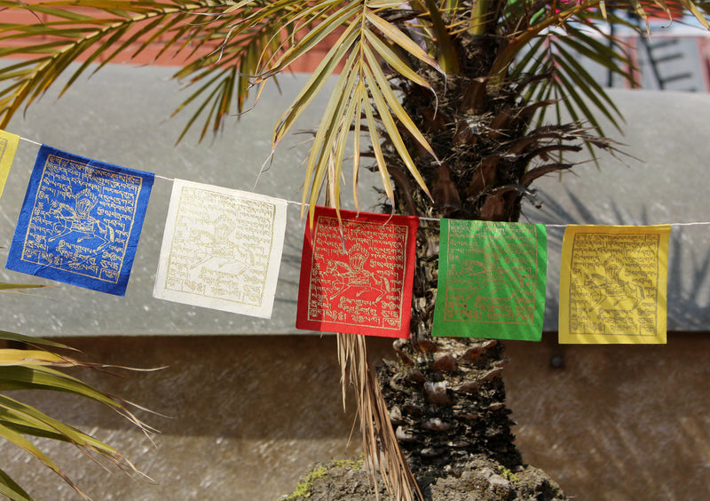 Tibetan Prayer Flags Windhorse from Handmade Lokta Paper