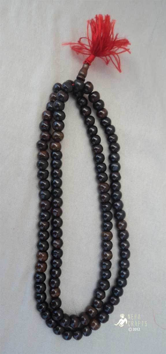Plain Black Bone Japa Mala