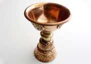 Tibetan Buddhist Offering Copper Butter Lamp - nepacrafts