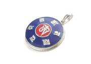 Tibetan Om Inlaid Om Mani Pendant - nepacrafts