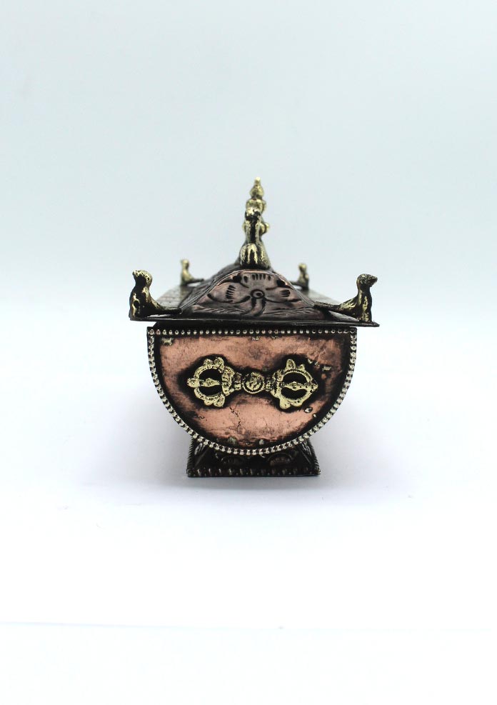 Tibetan Eight Auspicious Symbols Potala Copper Incense burner