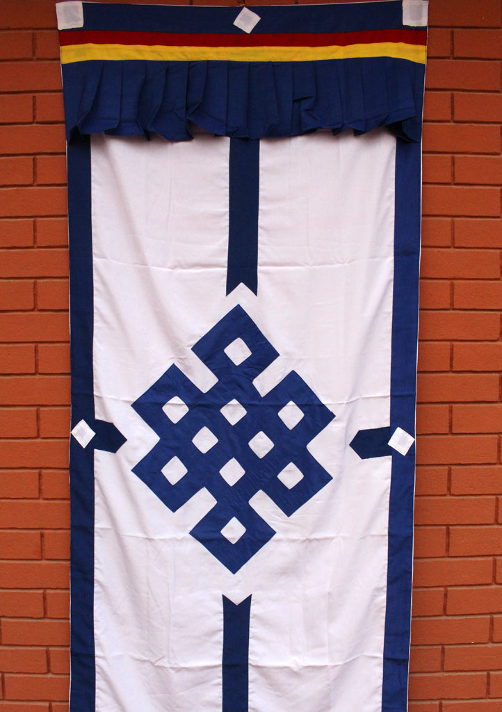Tibetan Buddhist Endless Knot Door Curtain, Meditation Room Divider