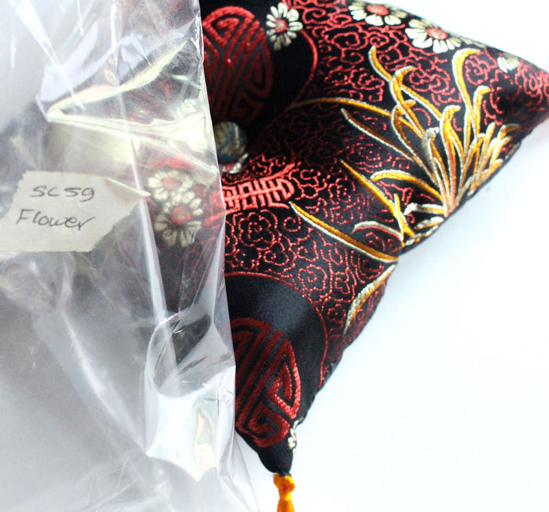 Gold Flower Singing Bowls Cushion - nepacrafts