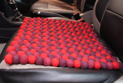 Red Shade Felt Balls Square Mat - nepacrafts