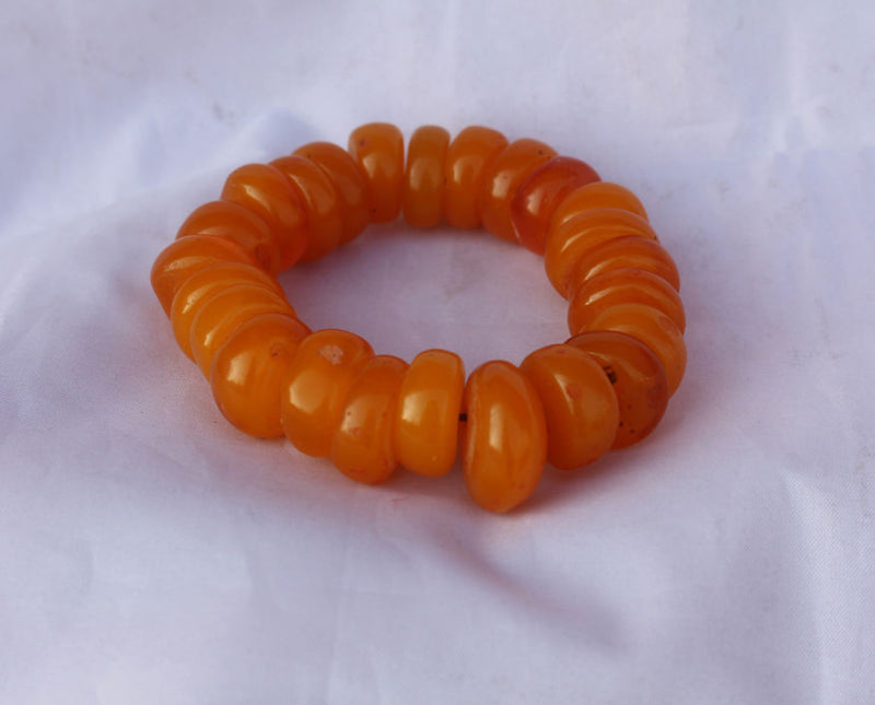 Flat Amber Wrist Mala - nepacrafts