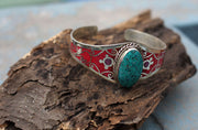 Inlaid Tibetan Bangle - nepacrafts