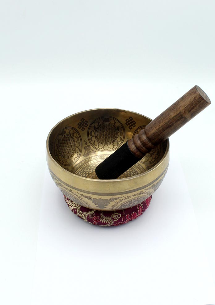 Cosmos Mandala  Fine Arts Etched Singing Bowl- 6 inch