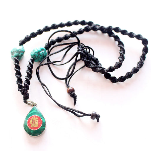 Tear Drop Green Kalachakra Pendant - nepacrafts