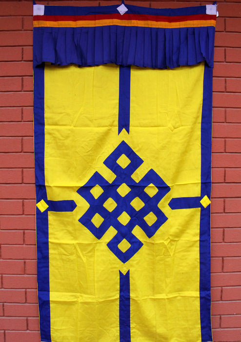 Tibetan Buddhist Endless Knot Door Curtain, Meditation Room Divider