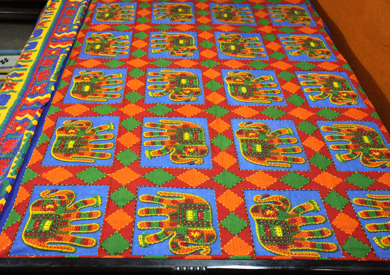 Colorful Cotton Fabric Elephant Printed Wall Hanging Tapestry/ Wall Decor - nepacrafts
