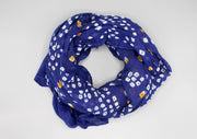 Elegant Blue Chunari Print Summer Cotton Shawl - nepacrafts