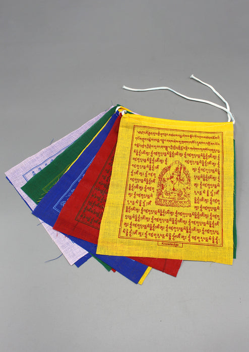 High Quality Cotton Tibetan Prayer Flags, Peace & Compassion  Set
