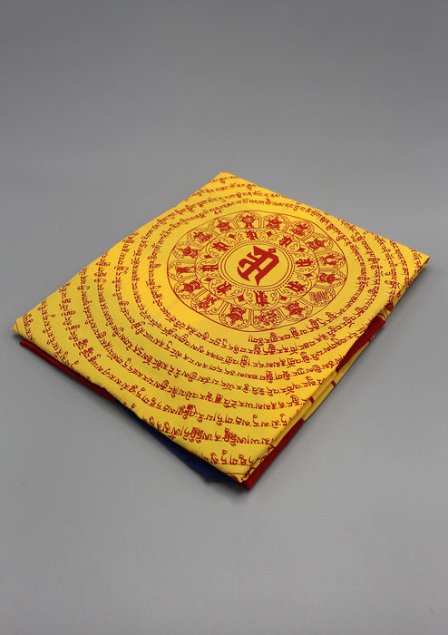 Yellow Color Namgyalma Powerful Mantra Printed Cotton Prayer Flags