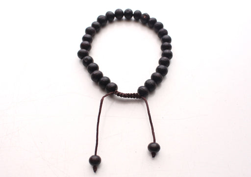 Adjustable Dark Brown Rosewood Unisex Wrist Band Bracelet - nepacrafts