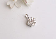 Endless Knot Carved Buddhist Prayer Mala Bhum Counter Clip 925 Silver Sterling - nepacrafts