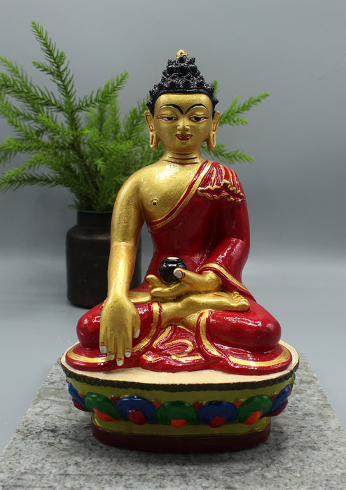 Shakyamuni Buddha Hand Painted Ceramic Statue