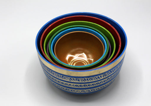 Seven Chakras Seven Colors Healing Singing Bowls - nepacrafts