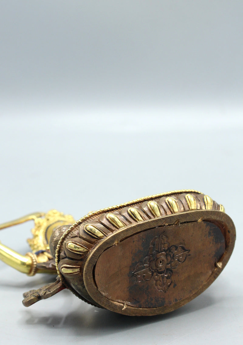 Exclusive Partly Gold Plated Copper Manjushree Statue 6"