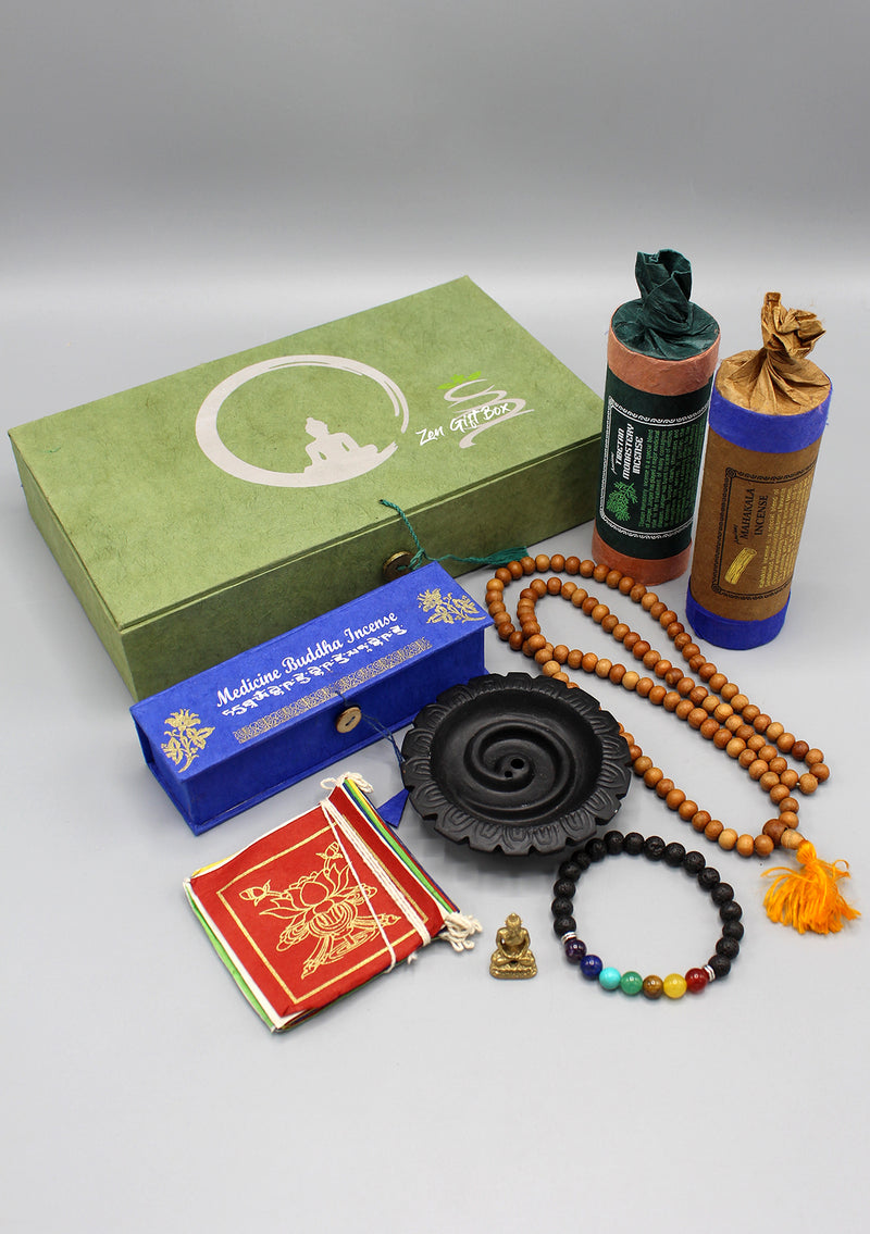 Tibetan Incense and Prayer Flags Zen Gift Box
