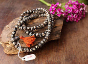 Om Etched Bone Prayer Mala - nepacrafts