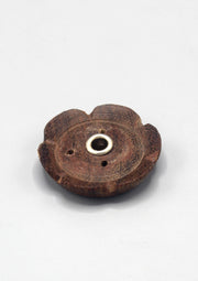 Small Round Wooden Incense Burner - nepacrafts
