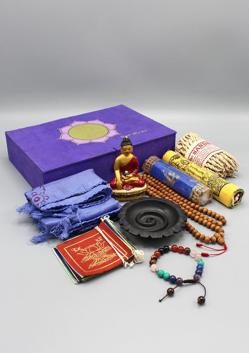 Traditional Tibetan Buddhist Travel Altar Christmas Gift Set