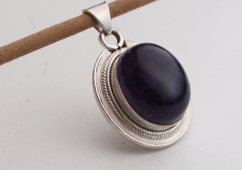Classic Blue Onyx 925 Silver Sterling Pendant - nepacrafts