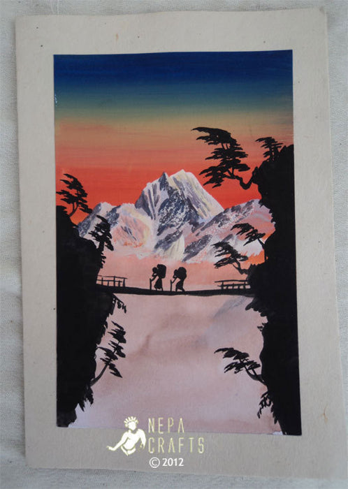 Sherpa Porter Greetings Card - nepacrafts