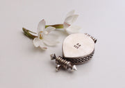 Love Shaped Hand Carved Silver Sterling Filigree Pendant with Adorning Coral - nepacrafts