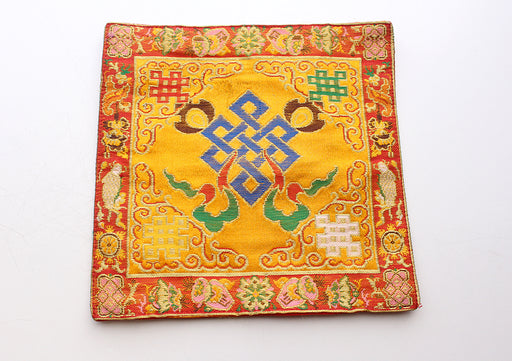 Heavy Embroidered Endless Knot Altar Cloth Purely Handmade - nepacrafts