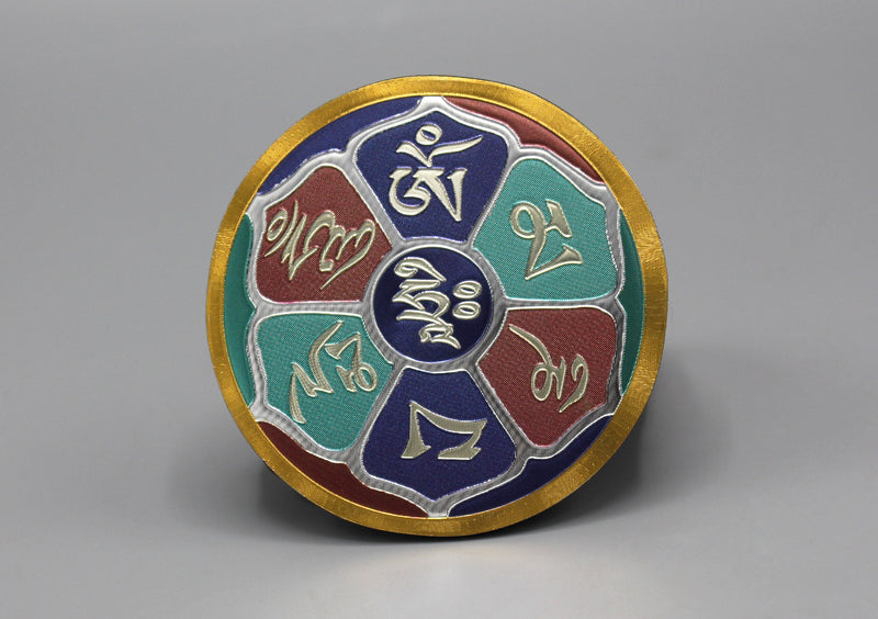 Tibetan Om Mani Padme Hum Aluminium Fridge Magnet - nepacrafts