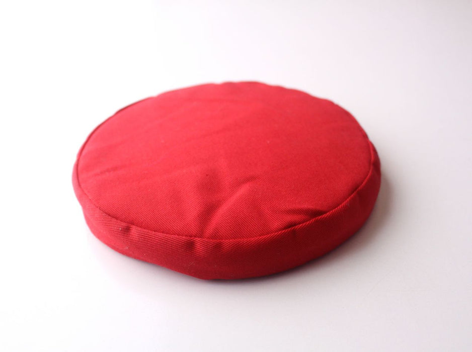 Lightweight Round Red Singing Bowl Cushion - nepacrafts