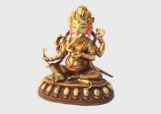 Gold Plated Ganesha Statue 6" High - nepacrafts