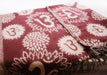 Hand Loomed Hindu Om Printed Maroon Yak Wool Shawl - nepacrafts