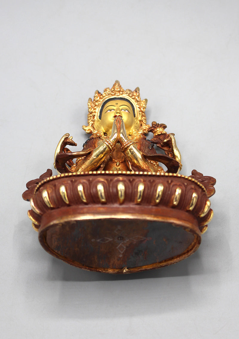 Partly Gold Plated Chenrezig-Avalokiteshwora Statue