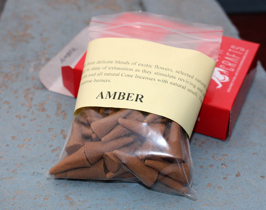 Amber Cone Incense - nepacrafts
