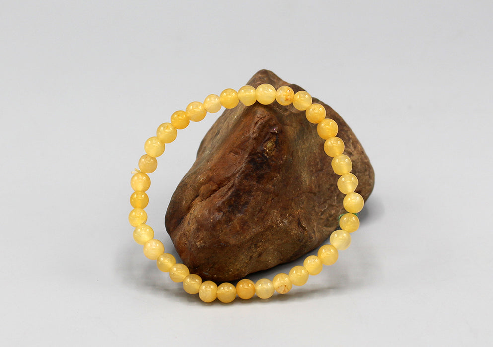 Amber Beads Stretchable Yoga Bracelet - nepacrafts