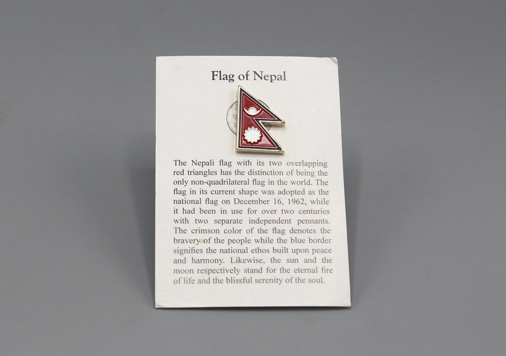 Nepal Flag Pin Badge - nepacrafts