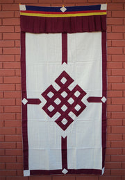 Endless Knot Tibetan Thick Cotton Door Curtain - nepacrafts