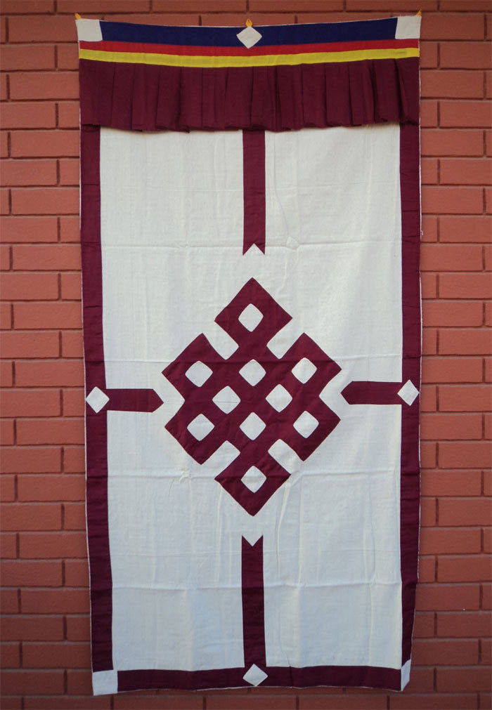Endless Knot Tibetan Thick Cotton Door Curtain - nepacrafts