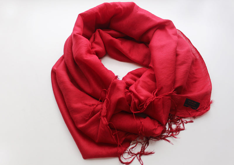 Monk Red Water Pashmina Shawl - nepacrafts