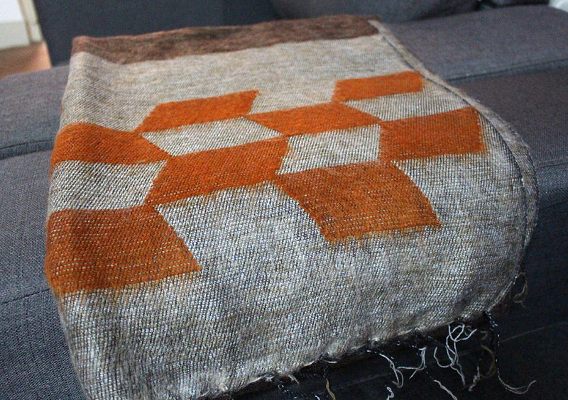 Grey Orange Himalayan 100% Pure Woolen Shawls Nepal - nepacrafts