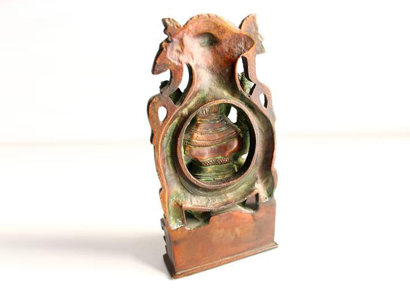 Blessing Ganesha On a Singhasan with Kalasha Parwa " High Brass Statue BRST05 - nepacrafts