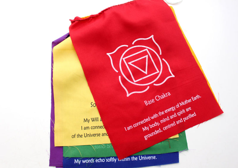 Seven Chakra Healing Prayer Flags - nepacrafts