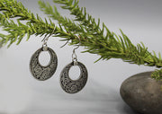 Moon Filigree Sterling Silver Earrings - nepacrafts