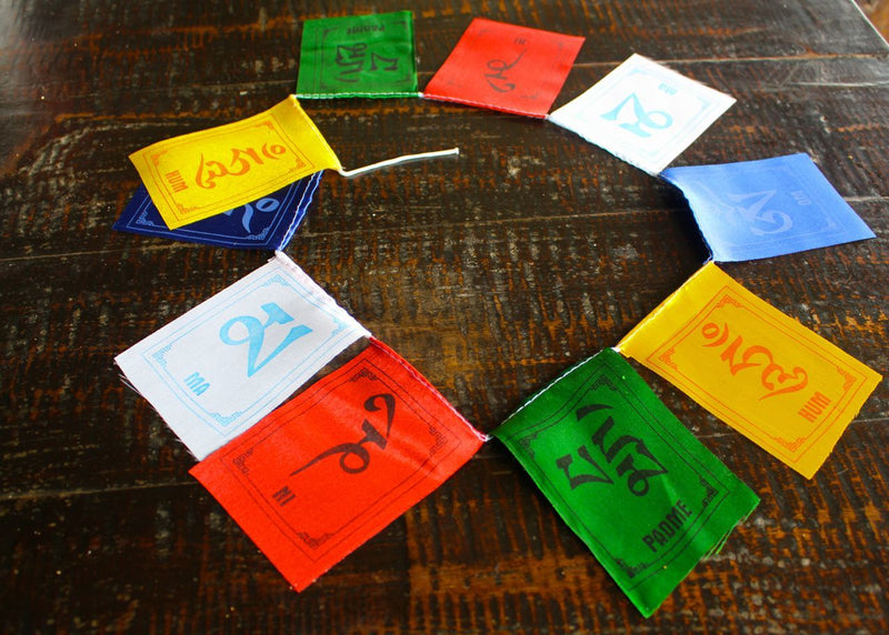 Om Mani Baby Polyester Prayer Flags