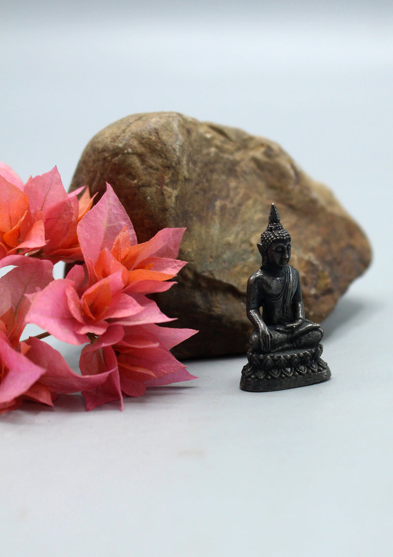 Brass Mini THAI Buddha Statue with Letter