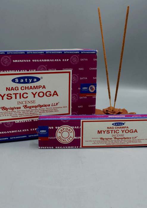Satya  Nagchampa Mystic Yoga Incense Sticks, Set of 12 Packs, Each 15 g